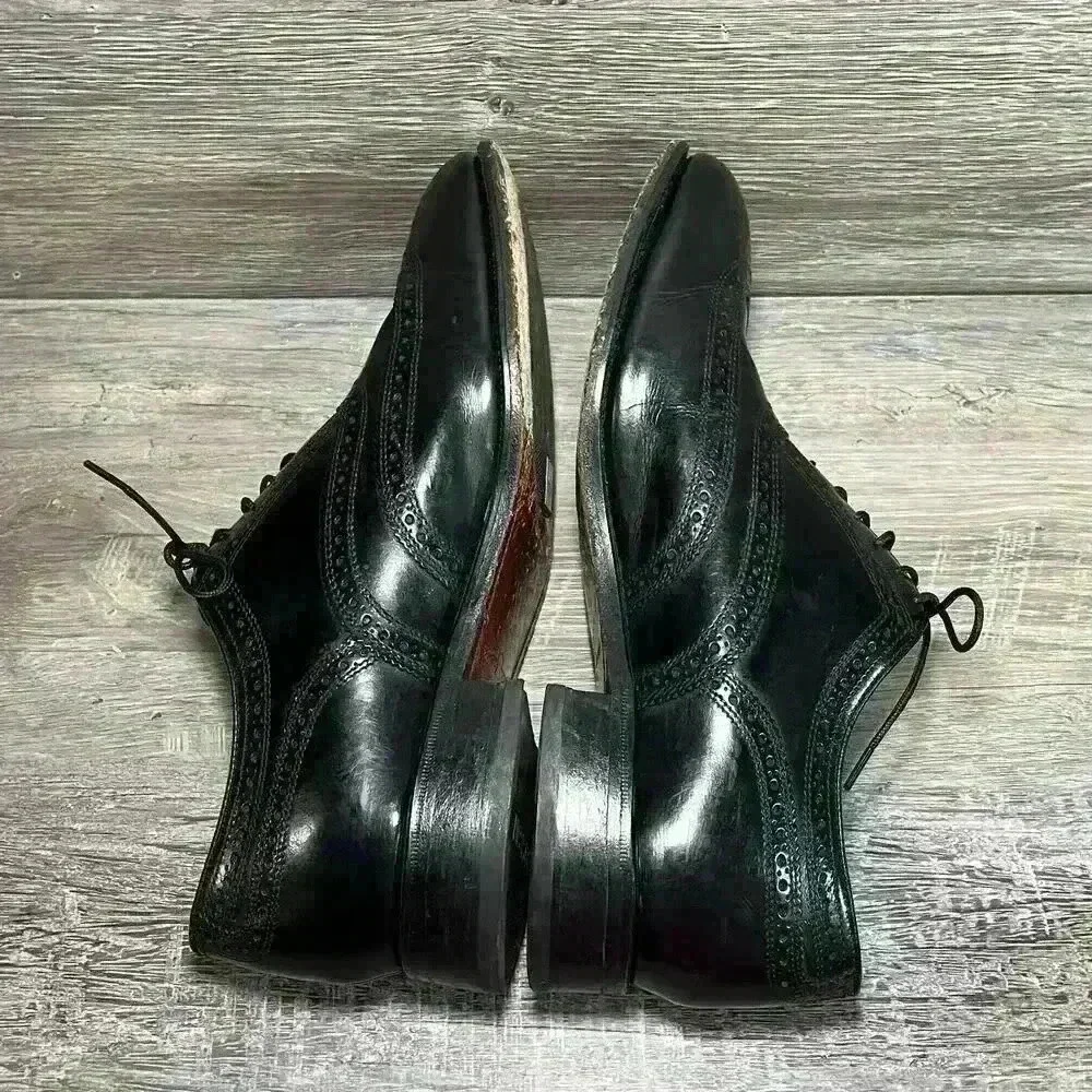 Florsheim Black Leather Cap Toe Oxford Dress Shoe Mens 8 1/2